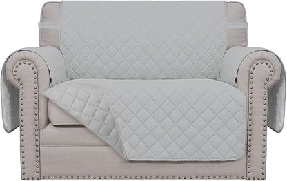 Easy-Going Reversible Couch Cover, Oversized Chair, Light Gray/Light Gray | Machine Washable Slipcover For Dogs, Water Resistant Furniture Mat For Living Room, Non-Slip Sofa Cover, Pet Friendly
