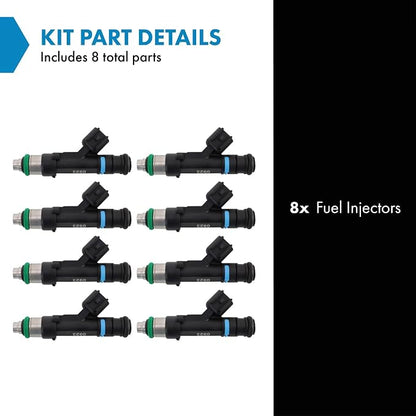 TRQ Fuel Injector Set | For 2006-2011 Ford Crown Victoria Lincoln Town Car Mercury Grand Marquis