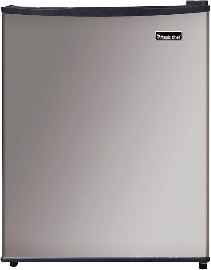 Magic Chef 2.4 Cu Ft All Refrigerator E-Star | 2.4-Cu. Ft. Mini Fridge, Stainless Steel