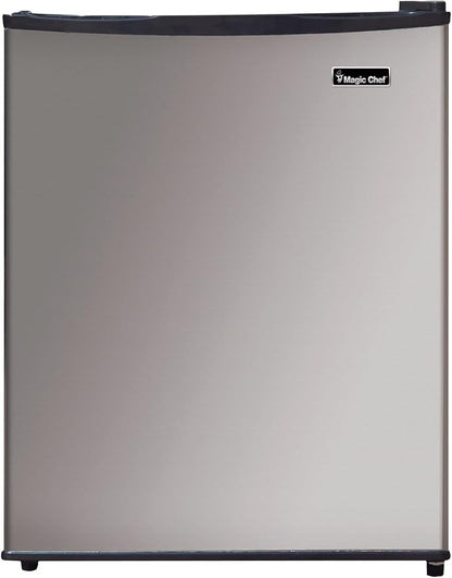 Magic Chef 2.4 Cu Ft All Refrigerator E-Star | 2.4-Cu. Ft. Mini Fridge, Stainless Steel