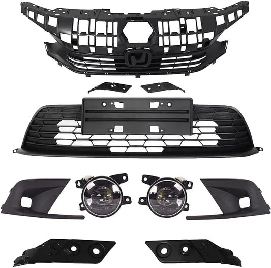 For 2022 2023 for Civic Grill With Front Light Eyelids And Fog Lights Kit New Genuine OEM Replacement