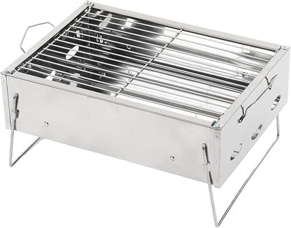 Portable Charcoal Grill, Foldable Stainless Steel Grill for Outdoor Picnic Cooking