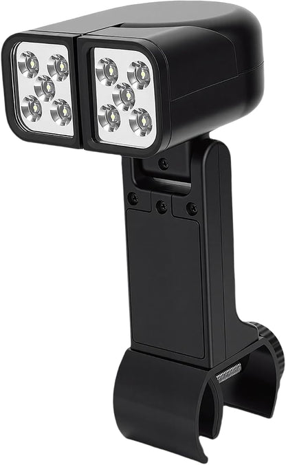 Zunate BBQ Grilling Light 360° Rotatable, Clip On Barbecue Grill Light with Touch Switch, 10 LED Beads, 100LM Aluminum Alloy Bracket for Outdoor Night Cooking, Battery Powered, Heat