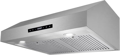 COSMO UMC30 30 in. Haven Collection 380 CFM Ducted Under Cabinet Range Hood, LED Lights, Touch Controls, Stainless Steel