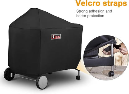 Kingkong 7152 Grill Cover for Weber Performer Charcoal Grills, 22-Inch (Compared to Weber 7152) including Stainless Steel Brush and Tongs