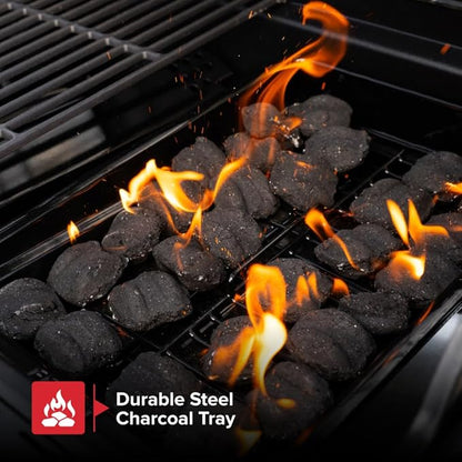 Nexgrill 4-Burner Propane Gas Grill with 2-In-1 Charcoal Tray & Side Burner, Stainless Steel Frame, 626 SQ In Total Cooking Space, 60,000 BTUs, BBQ Grill Perfect for Outdoor Gatherings - 720-1141