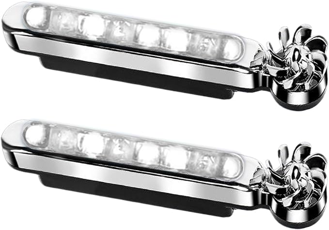 Led Lights for Car Waterproof Decorative Adjustable | 2 Pieces Wind Powered LED Vehicle Daytime Lights for Trucks SUV Motorcycle Bike Auto Travel Road Trips Camping Outdoor