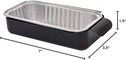 Char-Broil 22652143 Edge Electric Grill & 9328812P06 Aluminum Disposable Grill Drip pan, (10-Pack), Silver