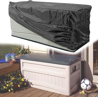 Deck Box Cover Waterproof Heavy Duty Patio Ottoman Cover All Weather Protection Outdoor Large Deck Cover Rectangular for Keter Suncast Lifetime