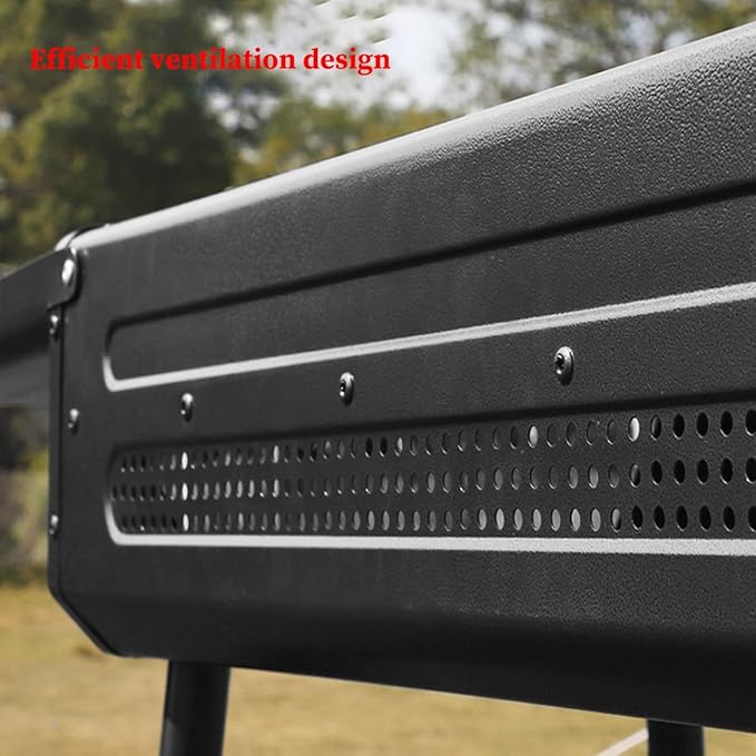 Charcoal Grills Portable BBQ Griddle, Foldable Kabob Barbecue for Outdoor, Portable BBQ Charcoal Grill, Small Camping Charcoal Grills for Garden Backyard Party (Color : /Black, Size : A)