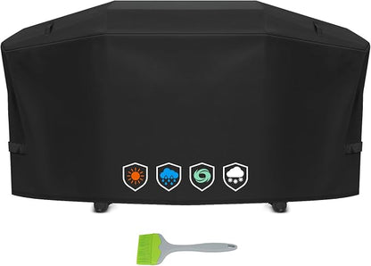 Grill Cover fit for Weber Slate 30" Rust-Resistant Griddle, Heavy-Duty 600D Waterproof Cover for 3400119 Weber Slate 30 inch Flat Top Griddle Grill Cover