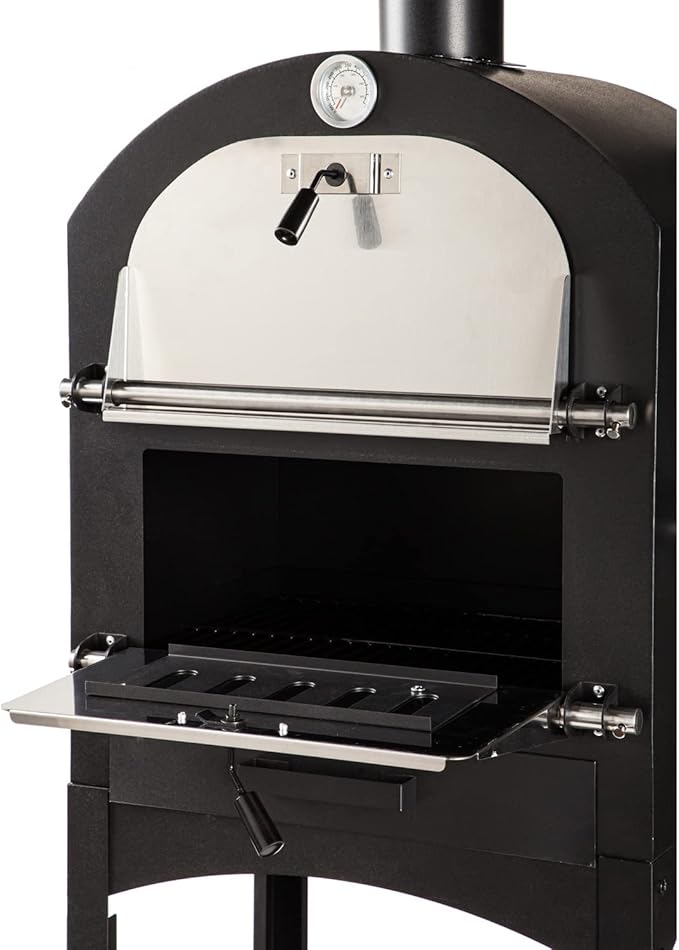 Evergreen Charcoal Grill/Oven- 25.39 x 61.42 x 19.68 Inches Outdoor Safe and Weather Resistant for Outdoor Dining and Heating