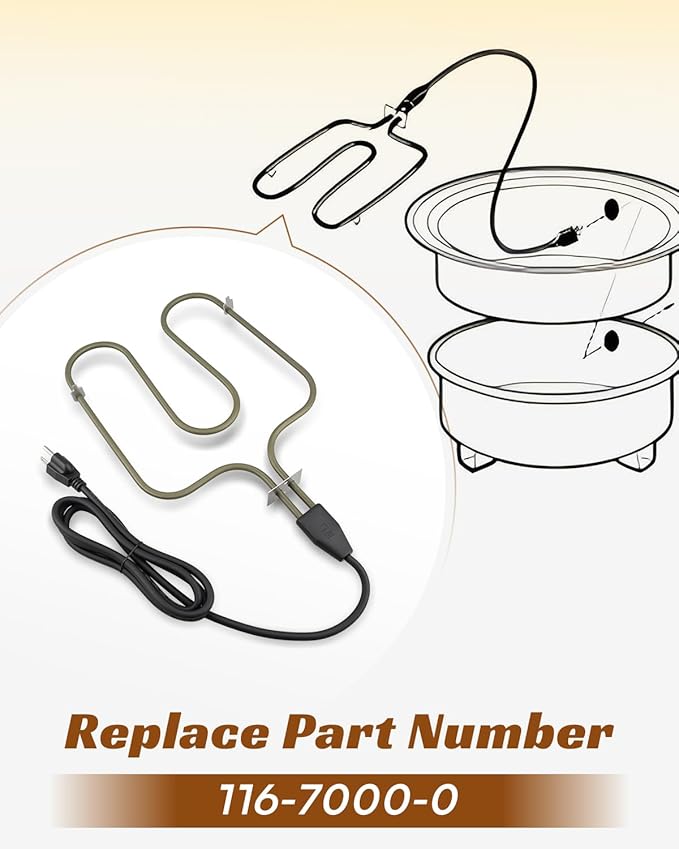 116-7000-0 Electric Heating Element Fit for Brinkmann Electric Smoker 70 inches, 1500W, 120V