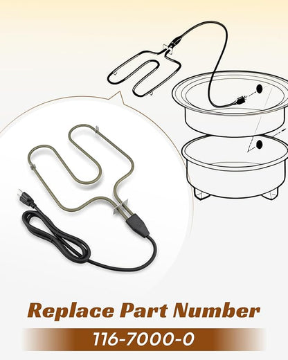 116-7000-0 Electric Heating Element Fit for Brinkmann Electric Smoker 70 inches, 1500W, 120V