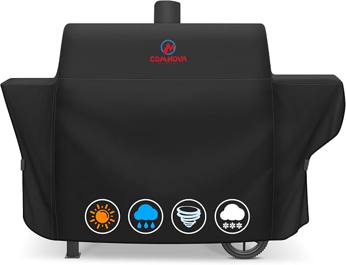 Grill Cover for Oklahoma Joe's Canyon Combo Smoker - 600D Premium BBQ Cover Waterproof & Heavy Duty for Oklahoma Joe's Canyon Grill