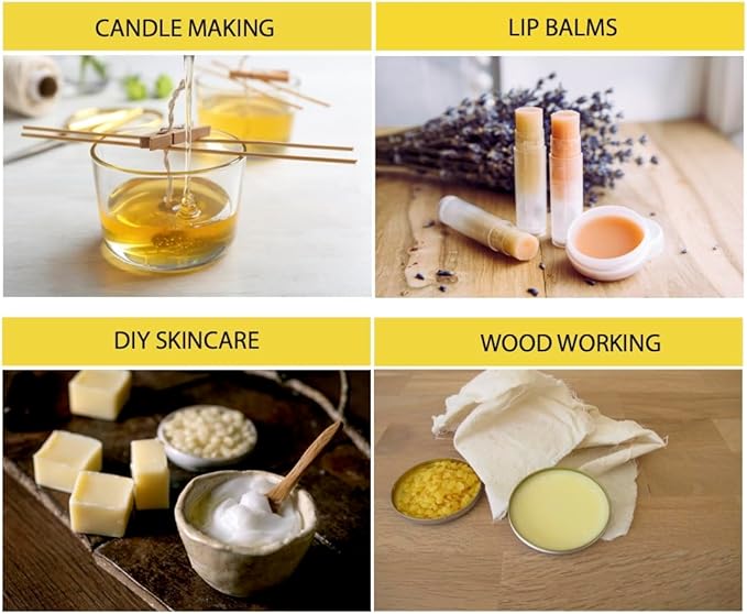 Beesworks Yellow Beeswax Pellets (3 lb) | 100% Pure, Cosmetic Grade, Triple-Filtered Beeswax for DIY Skin Care, Lip Balm, Lotion, and Candle Making