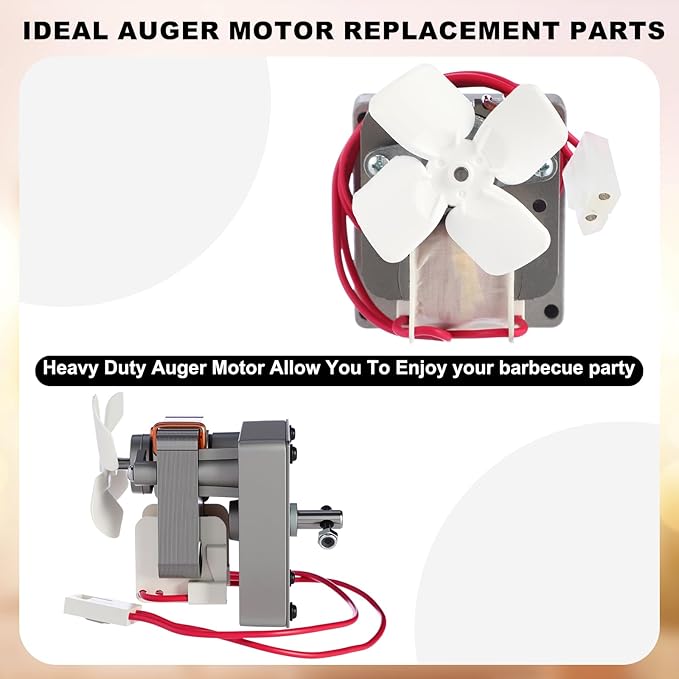Lounsweer 2.0rpm Auger Motor Replacement Parts Compatible with Traeger, Compatible with Camp Chef Wood Pellet Grills and Smoker Grill and Auger Motor Bushing Replacement Parts
