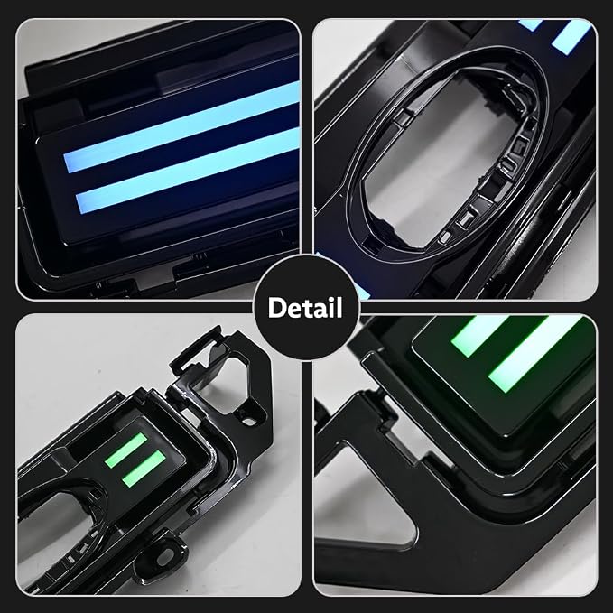 T T-ABC New Accessories Compatible with 2020-2025 Land Rover Defender Grill Lights 110 130 90 Fog Light P300 P400 P500 P525 Rear Bumper Lamp All Edition LED Trim Custom Front Replacement (GSRW)