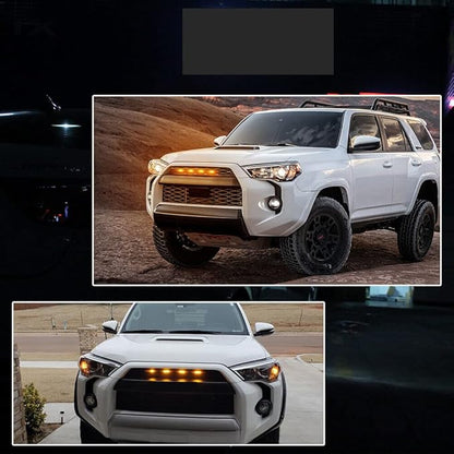 4pcs Amber LED Grille Lights for 2014-2019 Toyota 4Runner TRD Pro Grille SR5 TRD Off-Road Limited TRO Pro