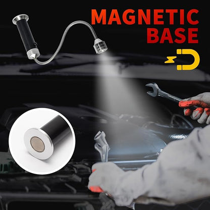 Grill Light, Grill Accessories for Men Dad Boyfriend, LED BBQ Light with Magnetic Base & 360° Flexible Gooseneck, Grilling Gifts for Men, Batteries Included-1 Pair