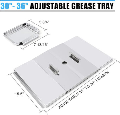 Grill Replacement Parts for Dyna-Glo DGB610SSP DGF600SSP, Drip Pan Grease Tray & Grill Grates & Heat Tents for Dyna Glo DGB610SSP 6 Burner Grill Models