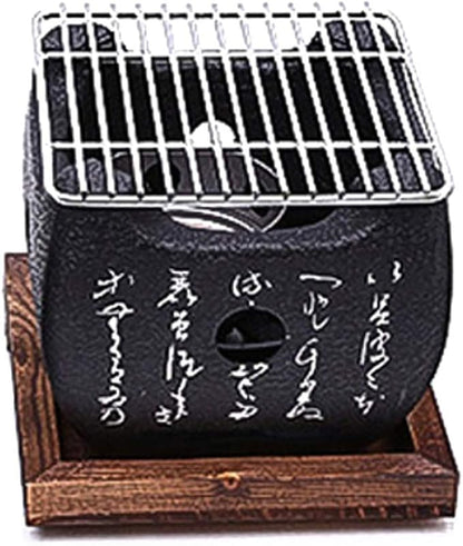 BBQ Barbeque Barbecue Grill,Portable Household Charcoal Barbecue Stove,Split Type Easy to Clean,Indoor and Outdoor，2 Size (Size : 15cm15cm)
