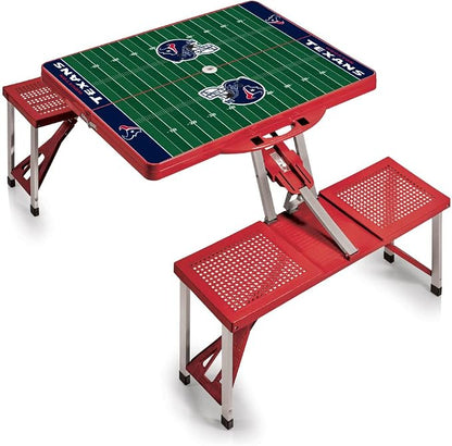 Picnic TIME NFL Football Field Folding Picnic Table, Camping Table, Outdoor Table with Umbrella Hole