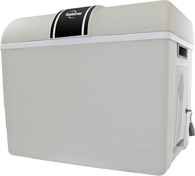 Koolatron 12V Iceless Cooler & Warmer – Portable 45 Qt Electric Cooler for Car, Truck, Camper, Boat, Hard Sided Mini Fridge for Camping, Picnic, Travel, Lunch, Food, Drinks, Bedroom, Office, Dorm