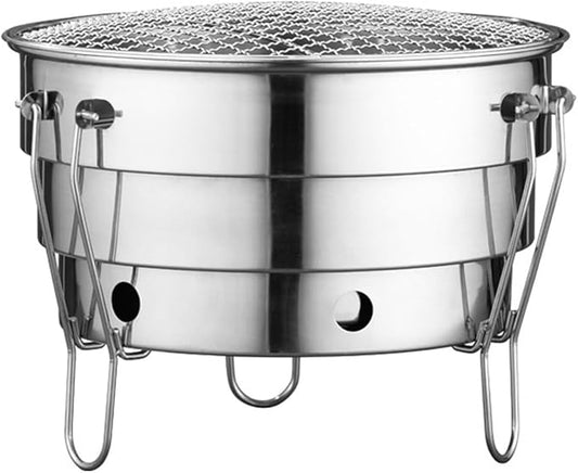 Charcoal Grills Outdoor Folding Barbecue Grill for Camping Portable Barbecue Grill Detachable Grill Round Charcoal Patio Grill Outdoor Grill