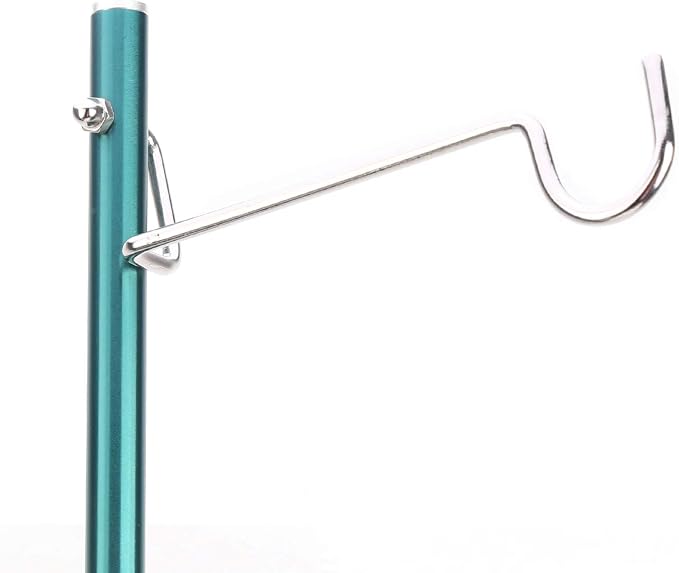 Outdoor Aluminum Alloy Lamp Holder Portable Folding Hanging Light Bracket for Camping Hiking BBQ Picnic Aluminum Alloy Material 33cm Foldable 91cm Extended