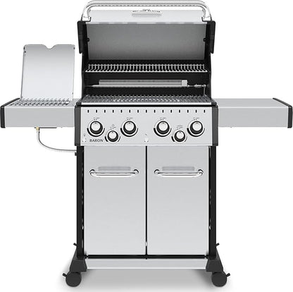 Broil King 875944 Baron S 490 Pro IR, Liquid Propane (LP), Stainless Steel, Black