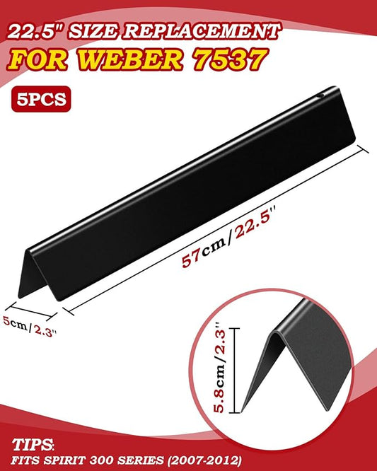 7537 Flavorizer Bars 22.5" for Weber Grill Accessories Spirit 300 Series, Spirit E310 S310 S310 S320 Grill with Side Control, Genesis Silver B Heat Plates Replacement for Weber Grill Part 7536