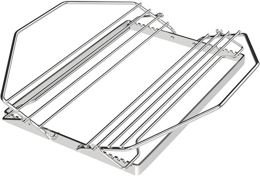 Adjustable Turkey Roasting Rack, V Shaped Chicken Roasting Rack for Ovens, Smokers, Grills, Baking Broiling Roasting Racks, Chrome Plated Meat Rack Fit Most Roasting Pans,1 Pack