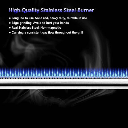 Flavorizer Bars & Grill Burner for Weber GS4 Spirit II 200, Spirit II E-210, Spirit E-210, Spirit 200 Series Grills with Front-Mounted Control, 15.3 Inch 7635 Flavor Bars and 69785 Burner Tubes