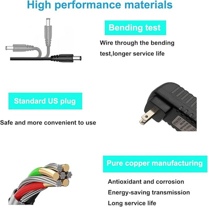 Power Adapter Replacement Part 9004190216 Compatible with Masterbuilt Gravity Series 560/800/1050 XL Digital Charcoal Grill and Smoker Combo, with 19ft Power Cord Charger