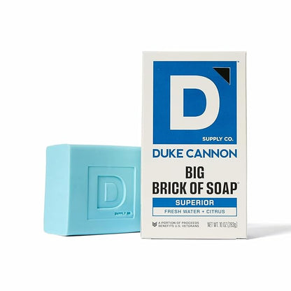 Duke Cannon Ultimate Freshness Soap 3-Pack Midnight Swim, Superior, & Naval Diplomacy - 10 oz Bars with Aquatic, Fresh Water, & Oceanic Scents - Triple Milled, American-Made