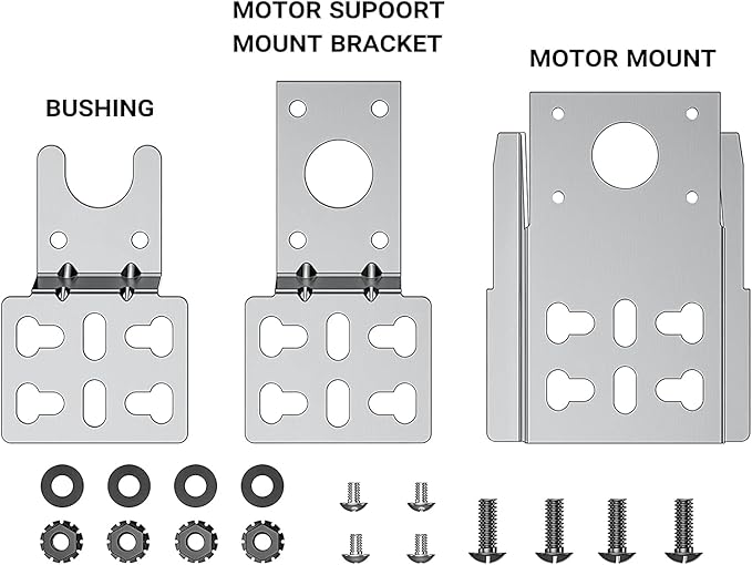 Onlyfire 6902 Universal Barbecue Grill Stainless Steel Rotisserie Motor Bracket Set