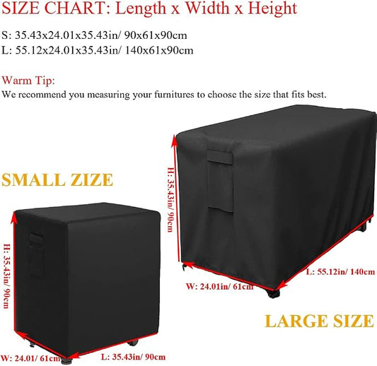 Patio Prep Table Cover Compatible with 35in/55in Keter Unity XL Portable Outdoor Table/ Rolling Mobile Kitchen Island Bar Cart Storage Cabinet Cover Waterproof Grill Accessories Covers
