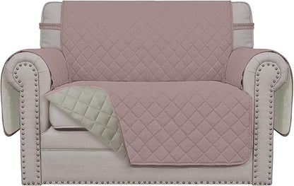 Easy-Going Reversible Couch Cover, Oversized Chair, Pink/Beige | Machine Washable Slipcover For Dogs, Water Resistant Furniture Mat For Living Room, Non-Slip Sofa Cover, Pet Friendly