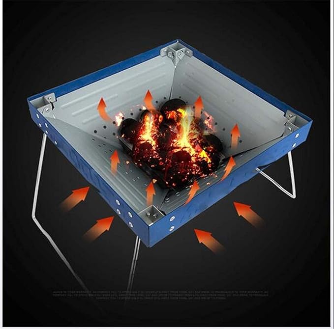 Foldable Charcoal Grill Portable BBQ Barbecue Grill Lightweight Simple Grill for Camping Garden Outdoor Travel