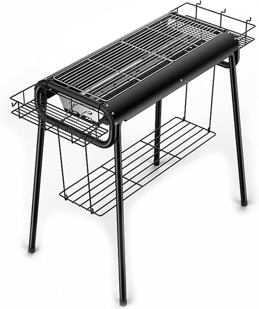 Barbecue Grill Portable BBQ Charcoal Grill Set for Camping Picnic Stainless Steel Barbecue Outdoor Backyard Cooking,Set*1