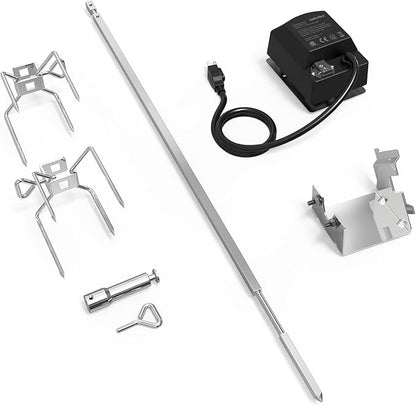 onlyfire 6014 Stainless Steel Rotisserie Kit for Weber 7614 Spirit 200/300 Series Grill, DO NOT FIT Spirit Series Grills Manufactured Since 2025