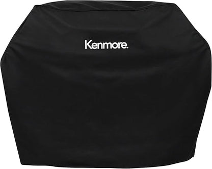 Kenmore 56-Inch Heavy-Duty Grill Cover for Outdoor BBQ Propane Gas Grills, Weather-Resistant, UV- and Fade-Resistant, Universal Fit Cover for 4-Burner Gas Grills, Black