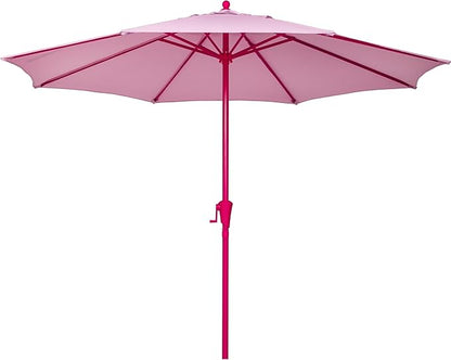Sunnyglade 9FT Outdoor Patio Umbrella, Market Table Umbrella with 8 Sturdy Ribs and Crank System, Fade-resistant & Waterproof for Garden Backyard Poolside Deck