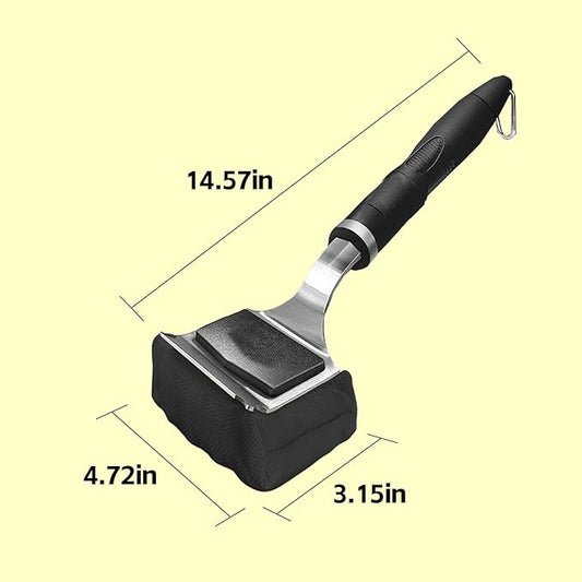 Steam Bristle Free Grill Brush Safe Steam Cleaning Tool Dishwasher Safe Thickened Aramid Fiber Scrubber for Outdoor Grill Grates, Flat Tops, Cast Iron & Stainless Steel Gifts for Men/Dad
