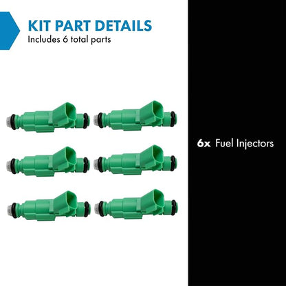 TRQ Fuel Injector Set | For 2001-2007 Chrysler Town Country 2001-2003 Voyager Dodge Caravan Grand Caravan