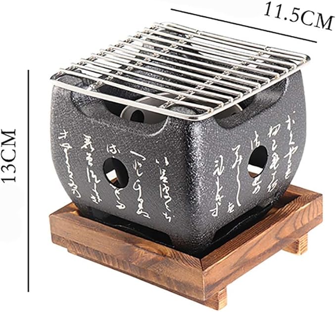 BBQ Barbeque Barbecue Grill,Aluminum Alloy Furnace,Portable Household Charcoal Barbecue Stove,Indoor and Outdoor,2 Size (Size : 11.5cm13cm)