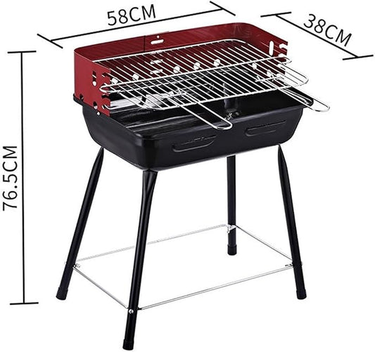 Barbecue Charcoal Grill Outdoor Portable Charcoal Grill Barbecue Grill Perfect For Camping Travel Garden Portable Charcoal Grill, 58*38*76.5cm