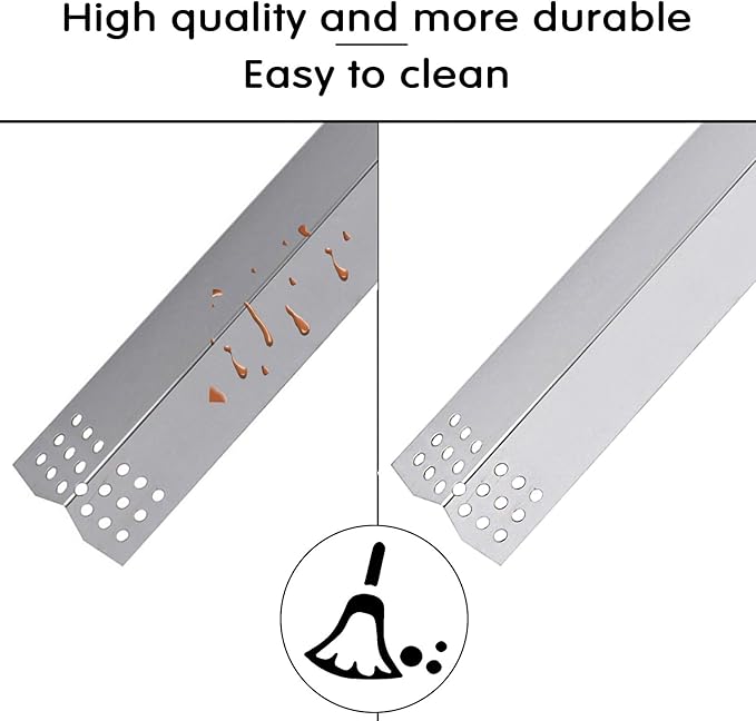 Hisencn Repair Kit Replacement for Kitchen Aid 720-0819 720-0787D 720-0819G 720-0953 720-0953A 730-0953 Gas Grill Model, Stainless Steel 16.5 inch Grill Burners Tube, Heat Plate Tent Shield Deflector