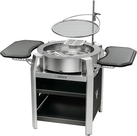 Breeo Live-Fire Grilling Bundle - Portable Wood Stove, Firepit Grills - Campfire Cooking Equipment - Skillet Rest, Outpost 24, Skillet Rest Included - Compatible with All X24 Accessories